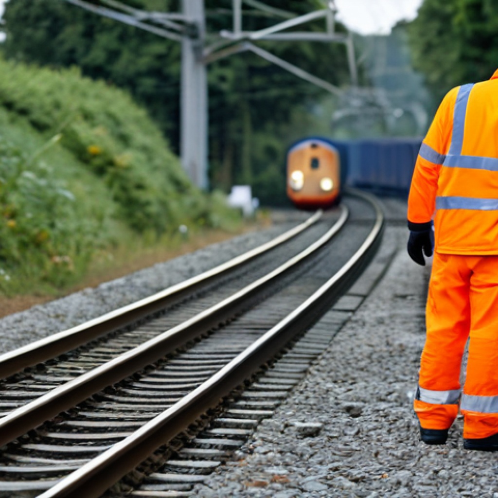 철도 전문기관 연수 후기 - Enhanced Safety Awareness**
"A railway technician, fully clothed in appropriate work attire, carefu...