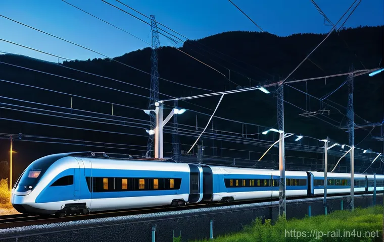 철도 전력 시스템 이해 - Image Prompt 1: The Veiled Power of the Rails**