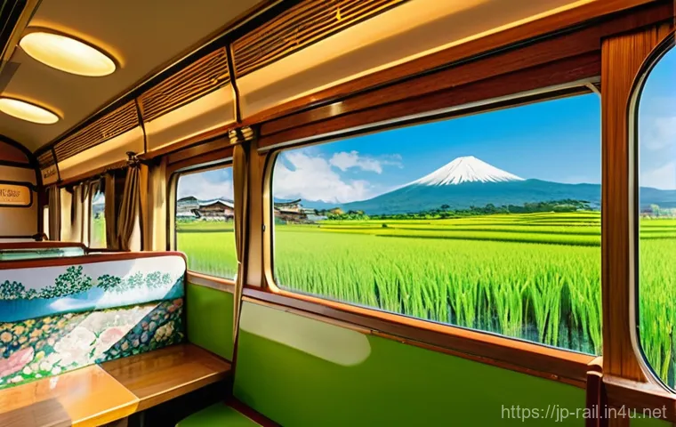 철도기사와 동종 업계 협업 사례 - **Prompt:** "A beautifully designed, cheerful Japanese tourist train, styled with traditional motifs...