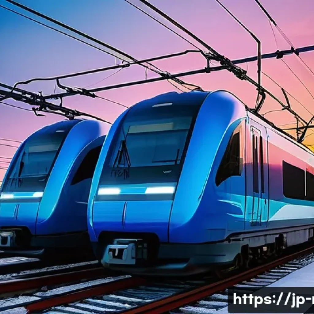 철도 전기 시스템 이해하기 - **Prompt: The Heart of the Train: Electricity's Journey**
    A vibrant, realistic depiction of a mo...