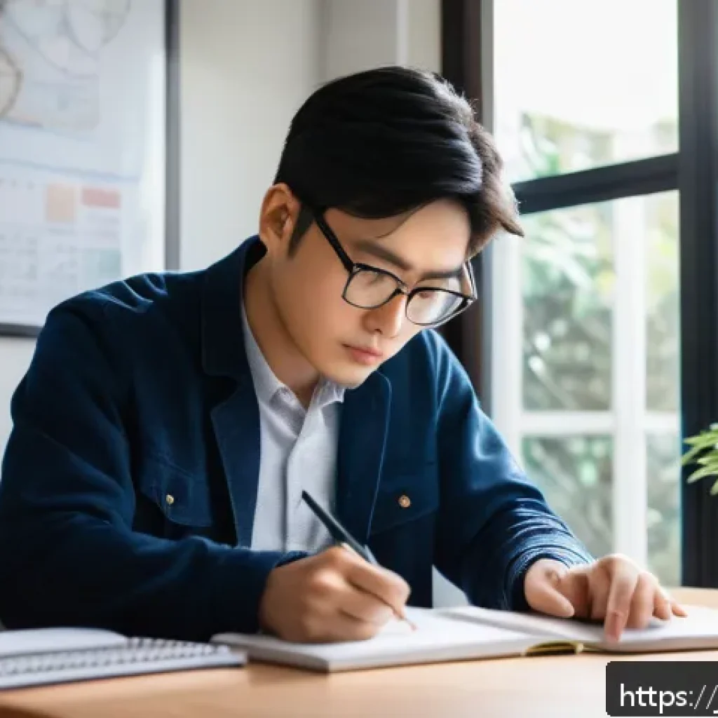 철도기사 합격 수기 - A focused Japanese railway engineer studying at a neat desk in a dedicated study space at home, surr...