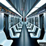 철도 관련 이론 정리 - A futuristic urban subway train equipped with advanced AI-driven automatic driving systems, featurin...