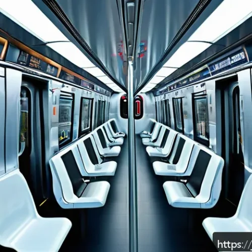 철도 관련 이론 정리 - A futuristic urban subway train equipped with advanced AI-driven automatic driving systems, featurin...